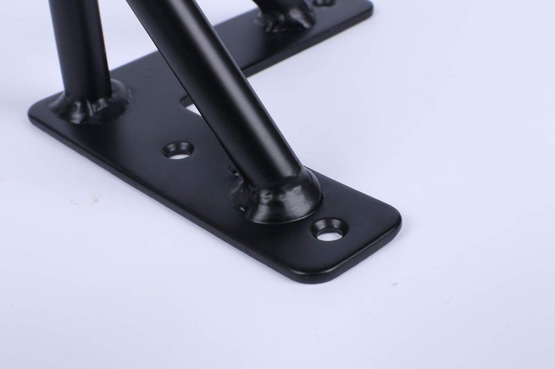 ALXEH 8 Inch Hairpin Table Legs 1/2â€ Dia 3-Rods Hairpin Feet, DIY Black Coffee Table Legs Heavy Duty Metal Furniture Feet for TV Stand, Bench and Nightstand, Set of 4 - Image 4